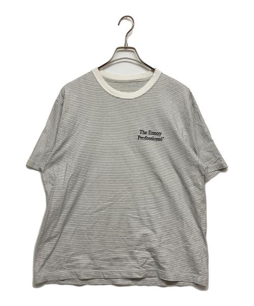 The Ennnoy Professional（ザ エンノイ プロフェッショナル）The Ennnoy Professional (ザ エンノイ プロフェッショナル) ボーダーTシャツ グレー サイズ:SIZE Sの古着・服飾アイテム
