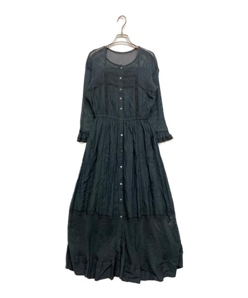 CASA FLINE（カーサフライン）CASA FLINE (カーサフライン) アンティークレースメッシュコットンドレス グレー サイズ:SIZE Freeの古着・服飾アイテム