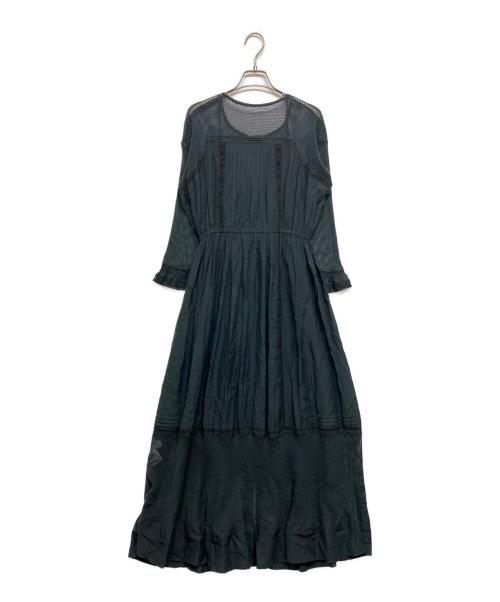 CASA FLINE（カーサフライン）CASA FLINE (カーサフライン) アンティークレースメッシュコットンドレス グレー サイズ:SIZE Freeの古着・服飾アイテム