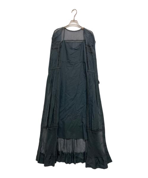 CASA FLINE（カーサフライン）CASA FLINE (カーサフライン) アンティークレースメッシュコットンドレス グレー サイズ:SIZE Freeの古着・服飾アイテム