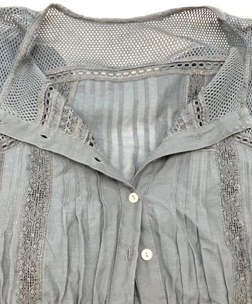 CASA FLINE（カーサフライン）CASA FLINE (カーサフライン) アンティークレースメッシュコットンドレス グレー サイズ:SIZE Freeの古着・服飾アイテム