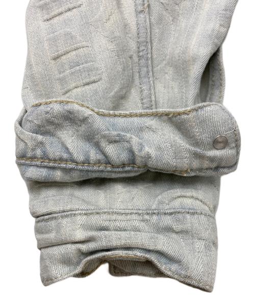 MARC JACOBS（マークジェイコブズ）MARC JACOBS (マークジェイコブズ) モノグラムデニムジャケット ライトインディゴ サイズ:SIZE Lの古着・服飾アイテム