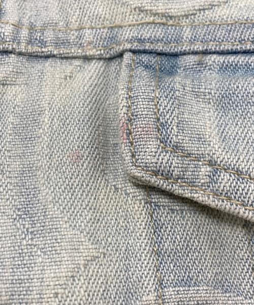 MARC JACOBS（マークジェイコブズ）MARC JACOBS (マークジェイコブズ) モノグラムデニムジャケット ライトインディゴ サイズ:SIZE Lの古着・服飾アイテム