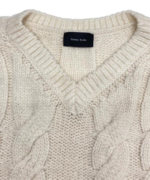 Simone Rocha（シモーネ ロシャ）Simone Rocha (シモーネ ロシャ) oversized knit ホワイト サイズ:SIZE Mの古着・服飾アイテム