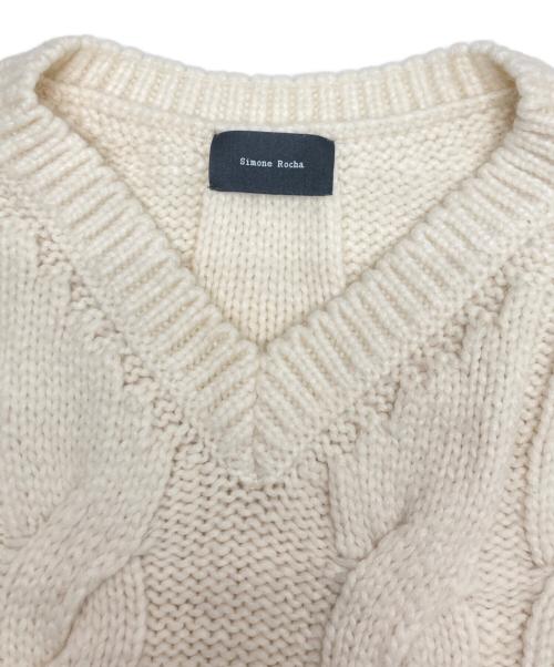 Simone Rocha（シモーネ ロシャ）Simone Rocha (シモーネ ロシャ) oversized knit ホワイト サイズ:SIZE Mの古着・服飾アイテム