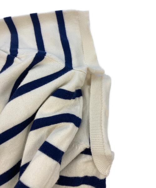 POLO RALPH LAUREN（ポロ・ラルフローレン）POLO RALPH LAUREN (ポロ・ラルフローレン) 半袖ボーダーニット ネイビー×ベージュ サイズ:SIZE XSの古着・服飾アイテム
