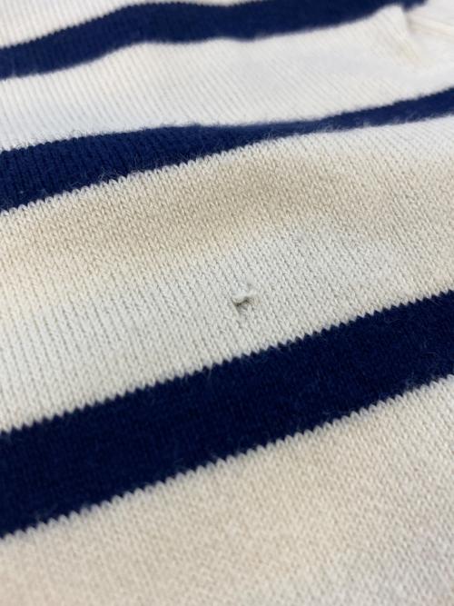 POLO RALPH LAUREN（ポロ・ラルフローレン）POLO RALPH LAUREN (ポロ・ラルフローレン) 半袖ボーダーニット ネイビー×ベージュ サイズ:SIZE XSの古着・服飾アイテム