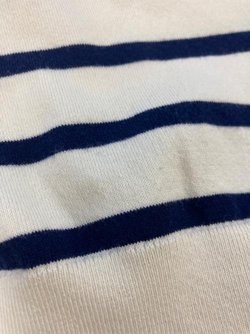 POLO RALPH LAUREN（ポロ・ラルフローレン）POLO RALPH LAUREN (ポロ・ラルフローレン) 半袖ボーダーニット ネイビー×ベージュ サイズ:SIZE XSの古着・服飾アイテム