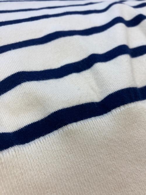 POLO RALPH LAUREN（ポロ・ラルフローレン）POLO RALPH LAUREN (ポロ・ラルフローレン) 半袖ボーダーニット ネイビー×ベージュ サイズ:SIZE XSの古着・服飾アイテム