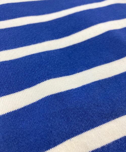 POLO RALPH LAUREN（ポロ・ラルフローレン）POLO RALPH LAUREN (ポロ・ラルフローレン) 半袖ボーダーニット ホワイト×ブルー サイズ:SIZE XSの古着・服飾アイテム