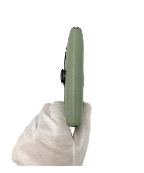 LOEWE（ロエベ）LOEWE (ロエベ) スリムジップバイフォールドウォレット ベージュ×グリーンの古着・服飾アイテム