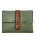 LOEWE（ロエベ）の古着「スリムジップバイフォールドウォレット」｜ベージュ×グリーン