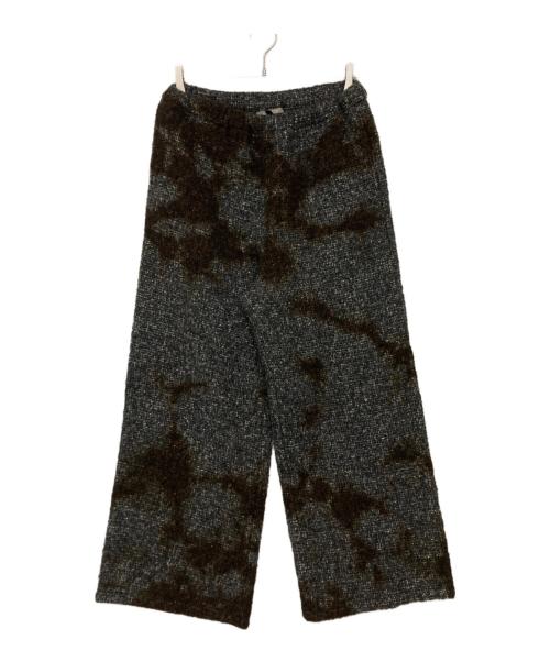 suzusan（スズサン）suzusan (スズサン) シルク混パンツ グレー×ブラウン サイズ:SIZE Sの古着・服飾アイテム
