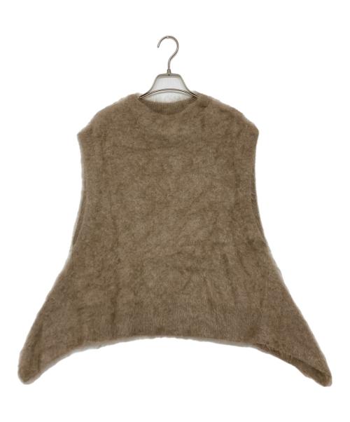 DOMELLE（ドメル）DOMELLE (ドメル) FUR CASHMERE VEST ブラウン サイズ:FREEの古着・服飾アイテム
