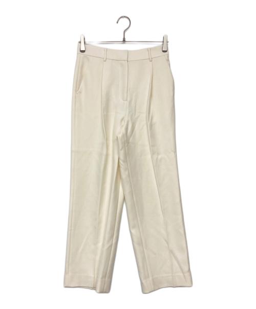 LILYSILK（リリーシルク）LILYSILK (リリーシルク) シルク混スラックス ホワイト サイズ:SIZE 5の古着・服飾アイテム