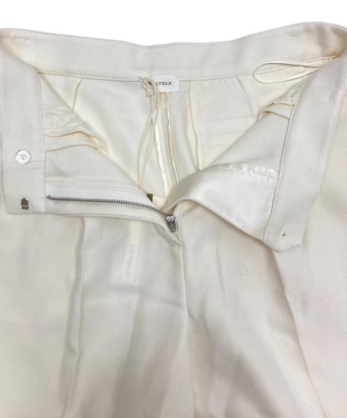 LILYSILK（リリーシルク）LILYSILK (リリーシルク) シルク混スラックス ホワイト サイズ:SIZE 5の古着・服飾アイテム