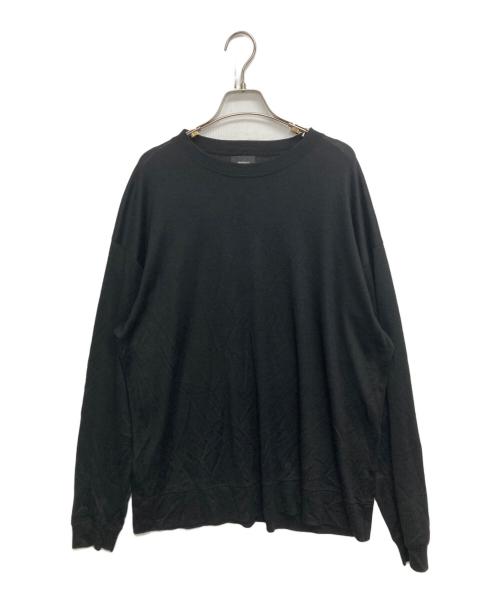 WRAPINKNOT（ラッピンノット）WRAPINKNOT (ラッピンノット) L/S OVERSIZED T-SHIRT ブラック サイズ:SIZE　4の古着・服飾アイテム