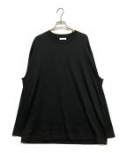 ATONエイトン）の古着「Suvin60/2 Oversized Long-Sleeve T-shirt」｜ブラック