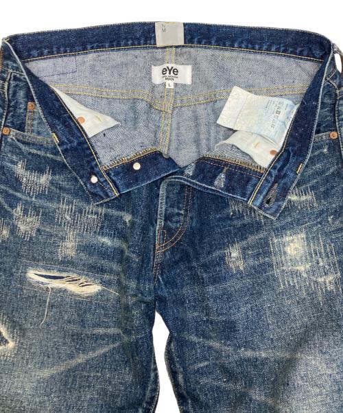 eYe COMME des GARCONS JUNYAWATANABE MAN（アイ コム デ ギャルソン ジュンヤ ワタナベ マン）eYe COMME des GARCONS JUNYAWATANABE MAN (アイ コム デ ギャルソン ジュンヤ ワタナベ マン) New Manual (ニュー・マニュアル) Wネームデニムパンツ インディゴ サイズ:SIZE Lの古着・服飾アイテム