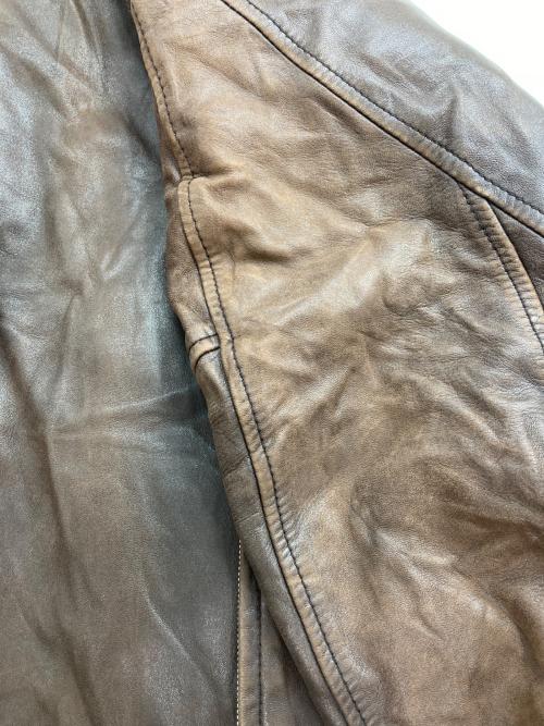 ALFRED DUNHILL（アルフレッド・ダンヒル）ALFRED DUNHILL (アルフレッド・ダンヒル) レザージャケット ブラウン サイズ:Ｌの古着・服飾アイテム