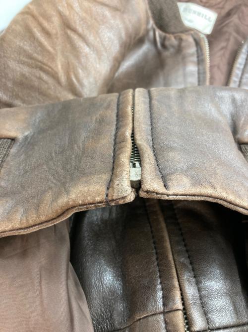 ALFRED DUNHILL（アルフレッド・ダンヒル）ALFRED DUNHILL (アルフレッド・ダンヒル) レザージャケット ブラウン サイズ:Ｌの古着・服飾アイテム