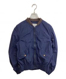 KOLOR（カラー）の古着「エアリーペーパークロス MA-I ジャケット」｜ネイビー