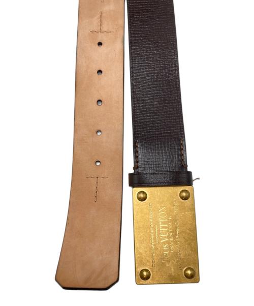 LOUIS VUITTON（ルイ ヴィトン）LOUIS VUITTON (ルイ ヴィトン) ユタ サンチュール アヴァントゥール ベルト ゴールド×ブラウンの古着・服飾アイテム