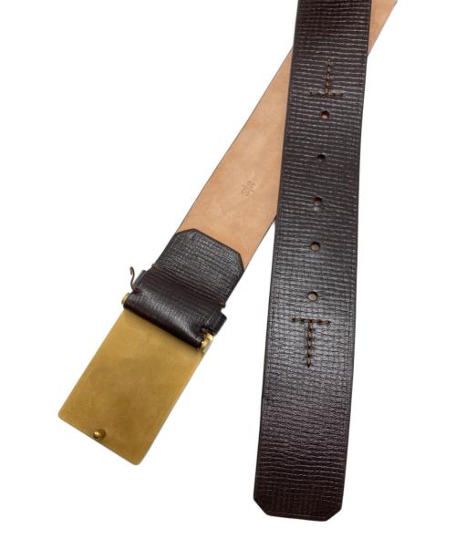 LOUIS VUITTON（ルイ ヴィトン）LOUIS VUITTON (ルイ ヴィトン) ユタ サンチュール アヴァントゥール ベルト ゴールド×ブラウンの古着・服飾アイテム