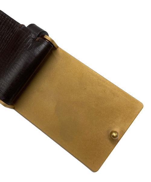 LOUIS VUITTON（ルイ ヴィトン）LOUIS VUITTON (ルイ ヴィトン) ユタ サンチュール アヴァントゥール ベルト ゴールド×ブラウンの古着・服飾アイテム