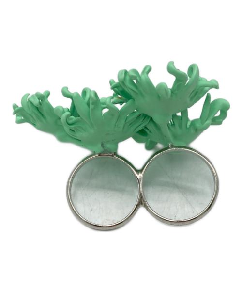 GIVENCHY（ジバンシィ）GIVENCHY (ジバンシィ) デイジーモチーフリング グリーン サイズ:13.5号+15号の古着・服飾アイテム