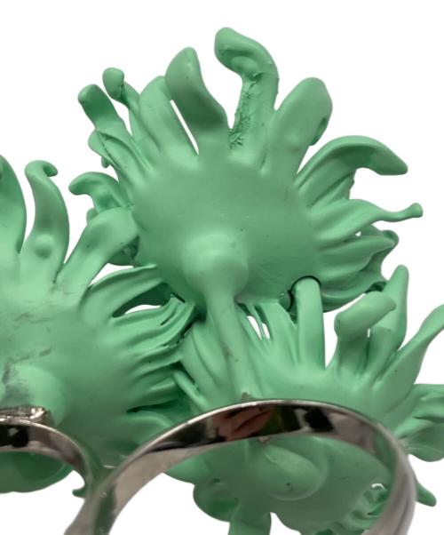 GIVENCHY（ジバンシィ）GIVENCHY (ジバンシィ) デイジーモチーフリング グリーン サイズ:13.5号+15号の古着・服飾アイテム