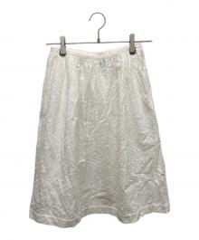 tricot COMME des GARCONS（トリココムデギャルソン）の古着「レース刺繍スカート」｜ホワイト
