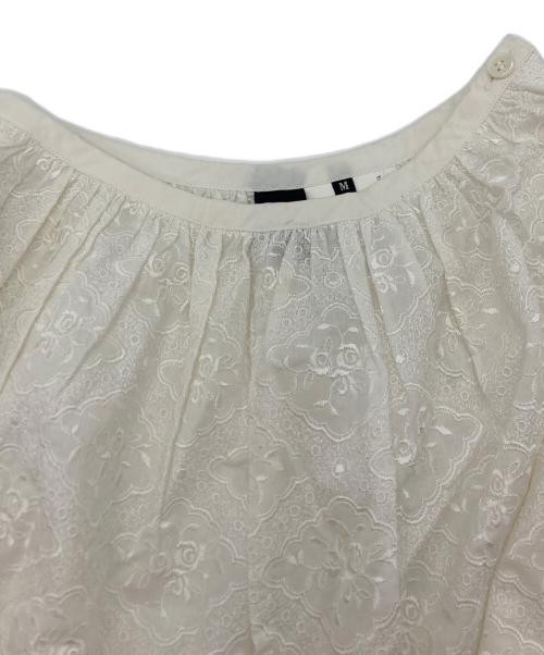tricot COMME des GARCONS（トリココムデギャルソン）tricot COMME des GARCONS (トリココムデギャルソン) レース刺繍スカート ホワイト サイズ:SIZE Mの古着・服飾アイテム