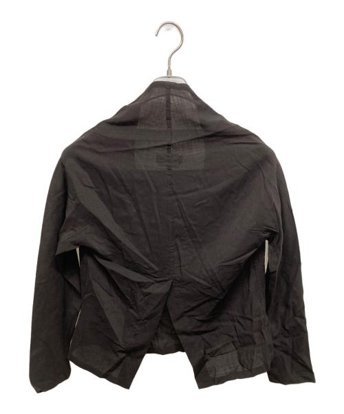 YOHJI YAMAMOTO（ヨウジヤマモト）YOHJI YAMAMOTO (ヨウジヤマモト) 変形ウールブラウス ブラウン サイズ:SIZE Sの古着・服飾アイテム