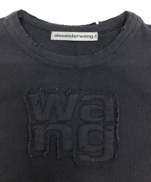 ALEXANDER WANG（アレキサンダー・ワン）ALEXANDER WANG (アレキサンダー・ワン) AW DISTRESSED EDGE LONGSLEEVE TEE グレー サイズ:SIZE xsの古着・服飾アイテム