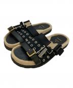 sacaiサカイ）の古着「バックルベルトフラットサンダル」｜ブラック