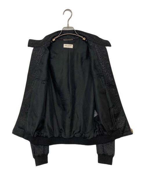 Saint Laurent Paris（サンローランパリ）Saint Laurent Paris (サンローランパリ) レオパードジャケット ブラック サイズ:SIZE 44の古着・服飾アイテム