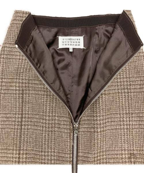 Maison Margiela（メゾンマルジェラ）Maison Margiela (メゾンマルジェラ) ダブルジップ スカート ブラウン サイズ:SIZE 36の古着・服飾アイテム