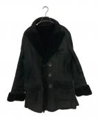 GUCCIグッチ）の古着「ムートンコート」｜ブラック