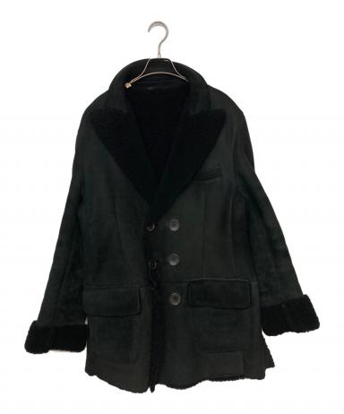 中古・古着通販】GUCCI (グッチ) ムートンコート ブラック サイズ:SIZE