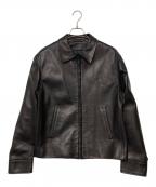 GUCCIグッチ）の古着「カウレザージャケット」｜ブラック