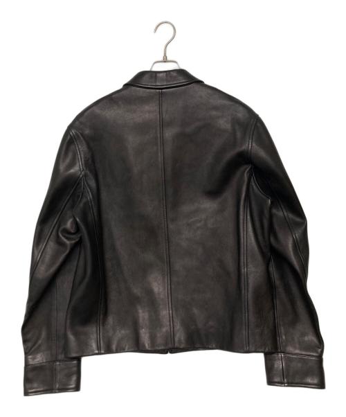 GUCCI（グッチ）GUCCI (グッチ) カウレザージャケット ブラック サイズ:SIZE 46の古着・服飾アイテム