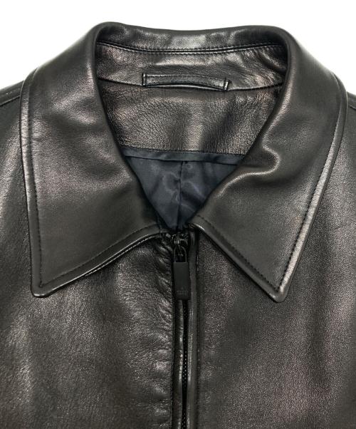 GUCCI（グッチ）GUCCI (グッチ) カウレザージャケット ブラック サイズ:SIZE 46の古着・服飾アイテム