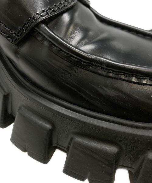 PRADA（プラダ）PRADA (プラダ) Monolith brushed leather loafers ブラック サイズ:SIZE 7の古着・服飾アイテム