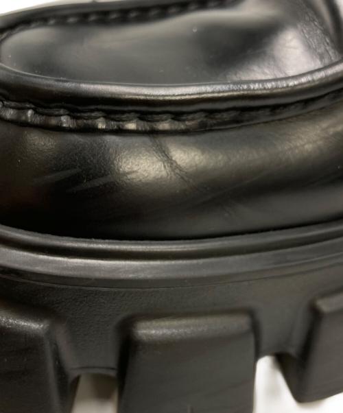 PRADA（プラダ）PRADA (プラダ) Monolith brushed leather loafers ブラック サイズ:SIZE 7の古着・服飾アイテム
