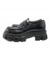 PRADA (プラダ) Monolith brushed leather loafers ブラック サイズ:SIZE 7：65000円