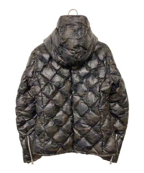 ISAMU KATAYAMA BACKLASH（イサムカタヤマ･バックラッシュ）ISAMU KATAYAMA BACKLASH (イサムカタヤマ・バックラッシュ) RAWLIFE (ロウライフ) 別注カモフラージュ鹿革レザーダウンジャケット ブラック サイズ:SIZE Lの古着・服飾アイテム