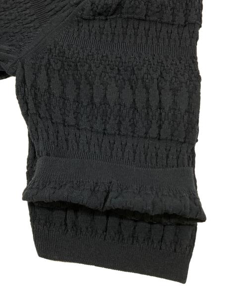 BATONER（バトナ―）BATONER (バトナ―) GEOMETRIC HALF SLEEVE KNIT ネイビー サイズ:SIZE2 未使用品の古着・服飾アイテム