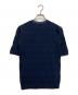 BATONER (バトナ―) GEOMETRIC HALF SLEEVE KNIT ネイビー サイズ:SIZE2 未使用品：10000円