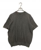BATONERバトナ―）の古着「SUMMER KNIT CREW NECK S/S」｜グレー